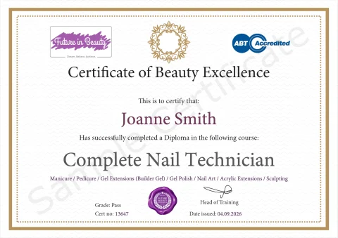 Nail Technician Course Certificate Nail Technician Course Certificate